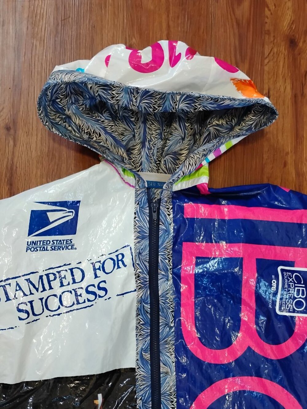 Jean Seu Nique Bag Lady Jacket Coat Upcycle